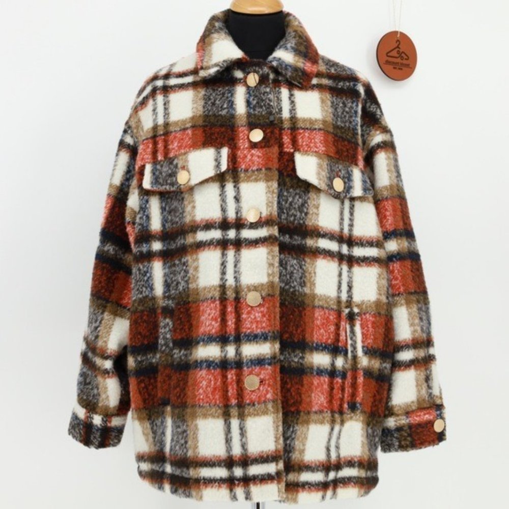 ZARA WOOL BLEND WAFFLE KNIT OVERSHIRT SHACKET
